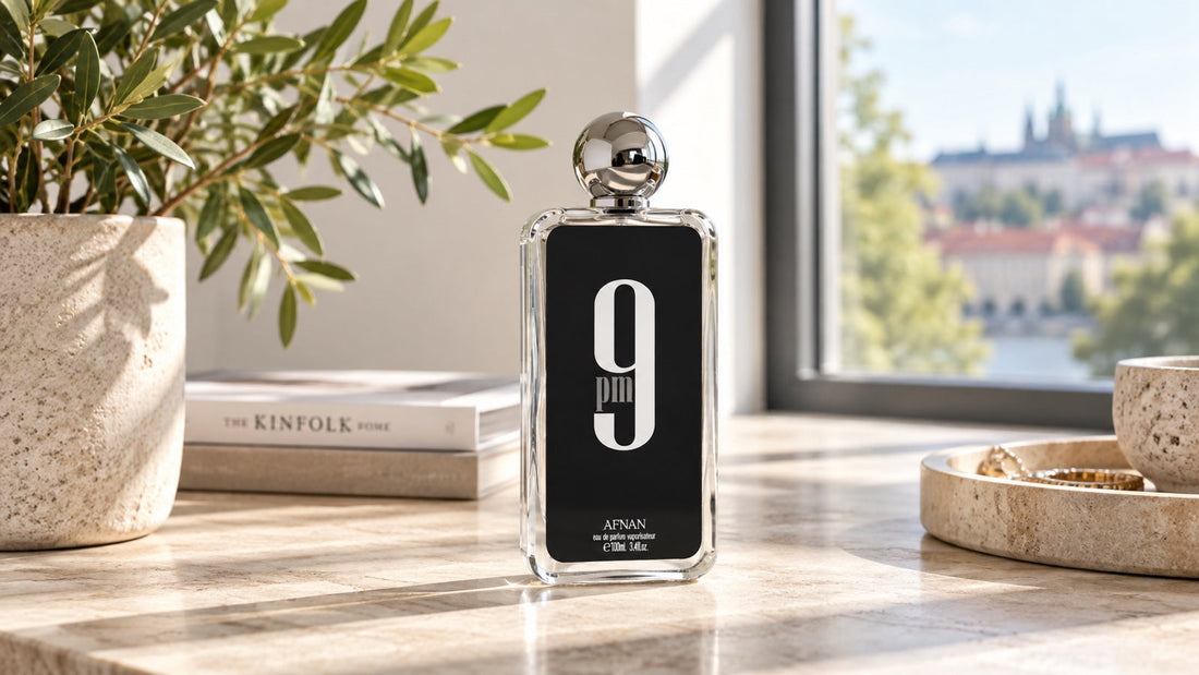 Afnan 9pm EDP 100 ml na fotografii k článku Proč stojí arabský flakon pár stovek a designer tisíce.