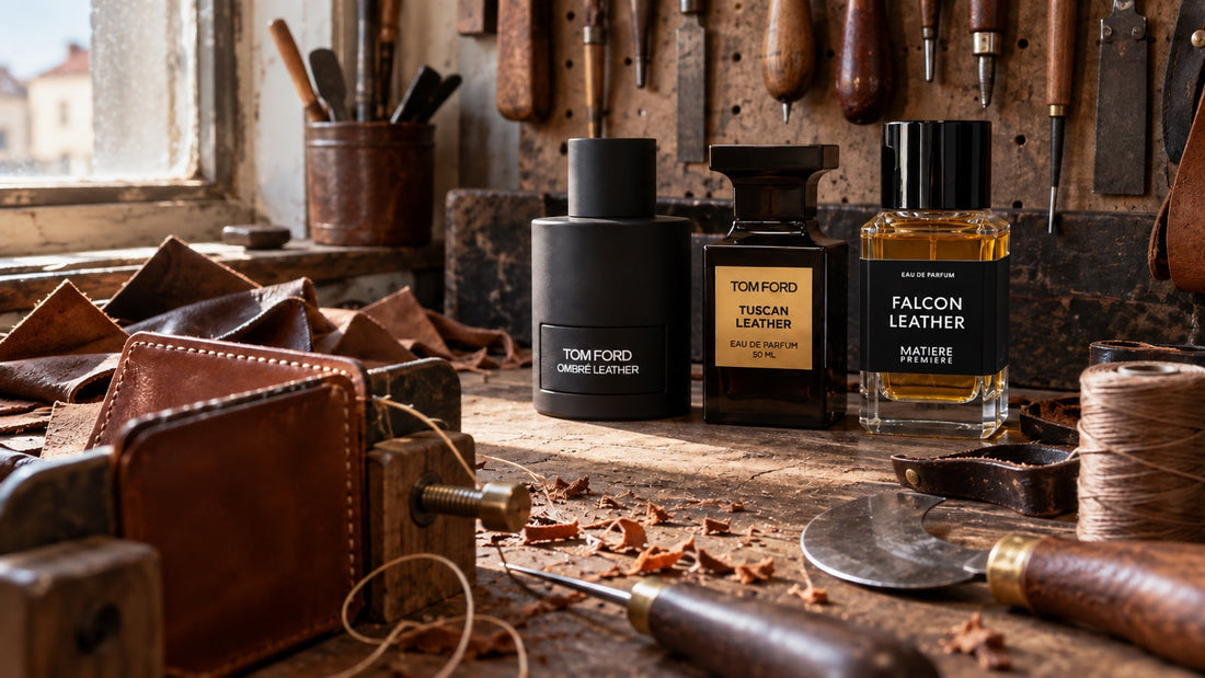Tom Ford Ombré Leather, Tuscan Leather a Falcon Leather v kožené dílně