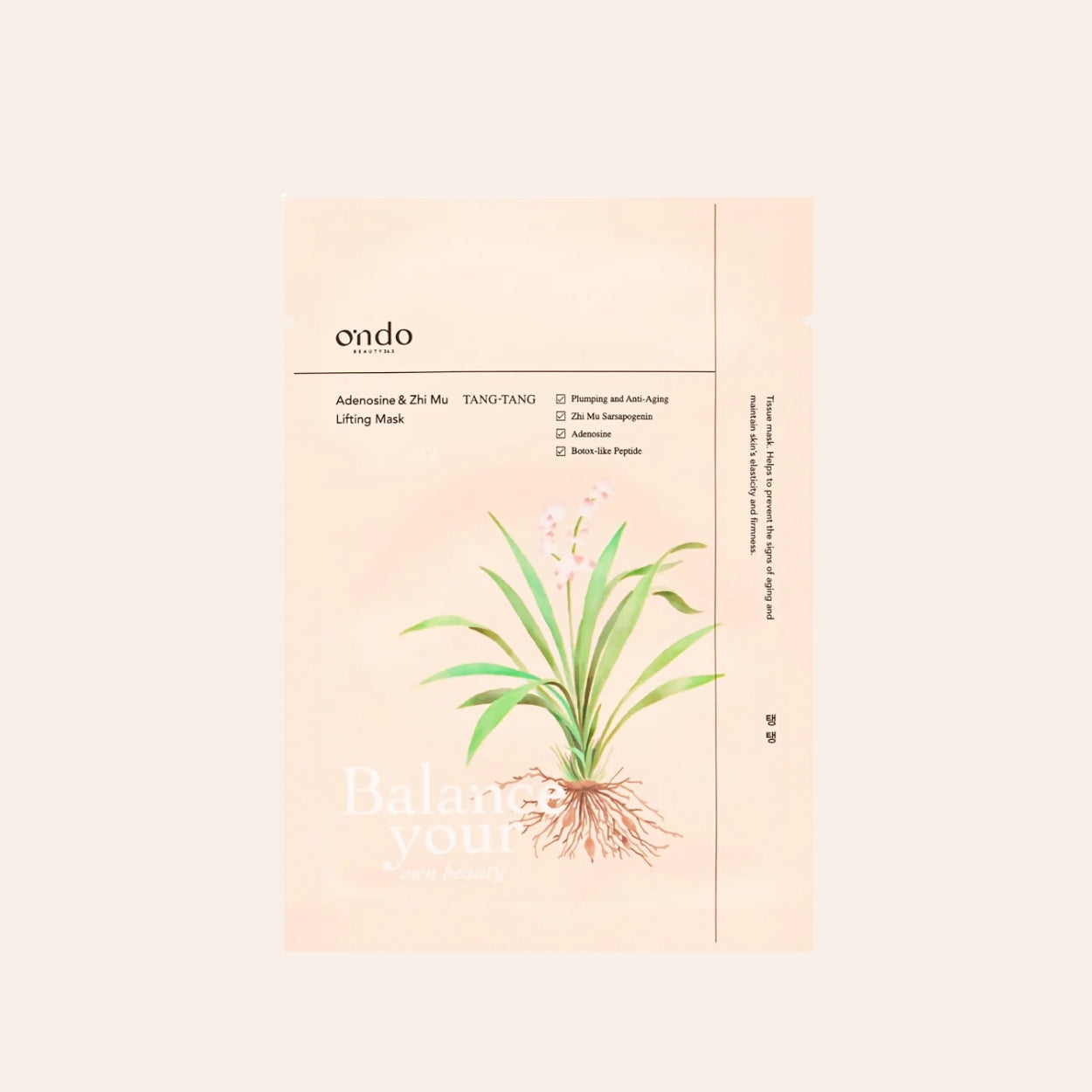 Ondo Beauty 36.5 TANG-TANG Adenosin & Zhi Mu Lifting-Maske 25 ml