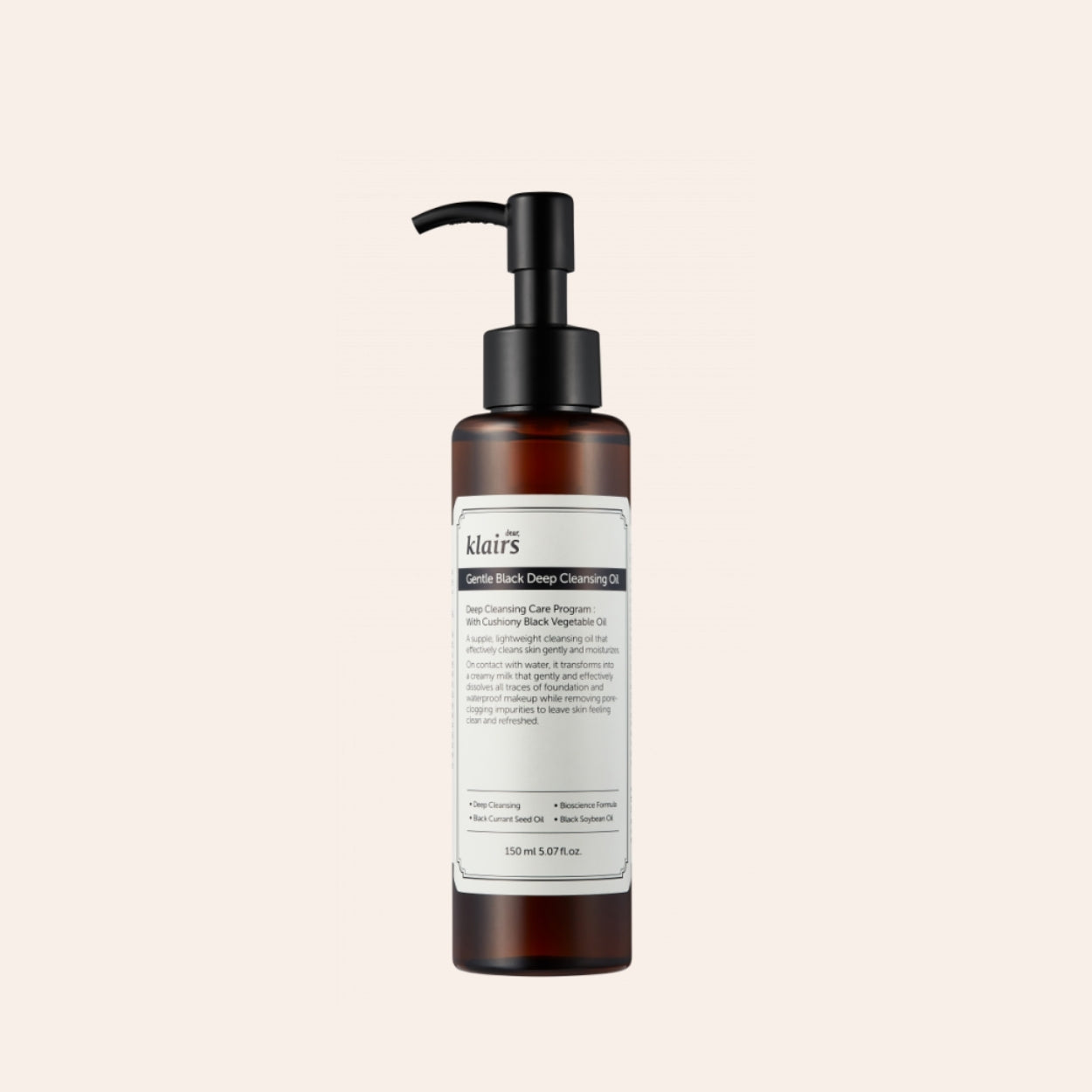 Dear, Klairs Sanftes Schwarzes Tiefenreinigungsöl 150 ml