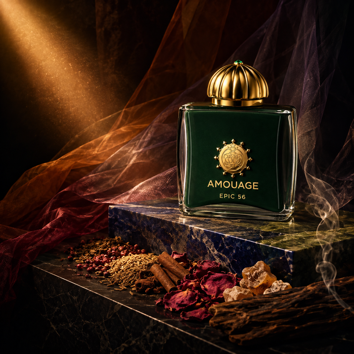 Amouage Epic 56 Woman v emocionální scéně Hedvábné stezky s kořením, růží a kadidlem – MrRizz