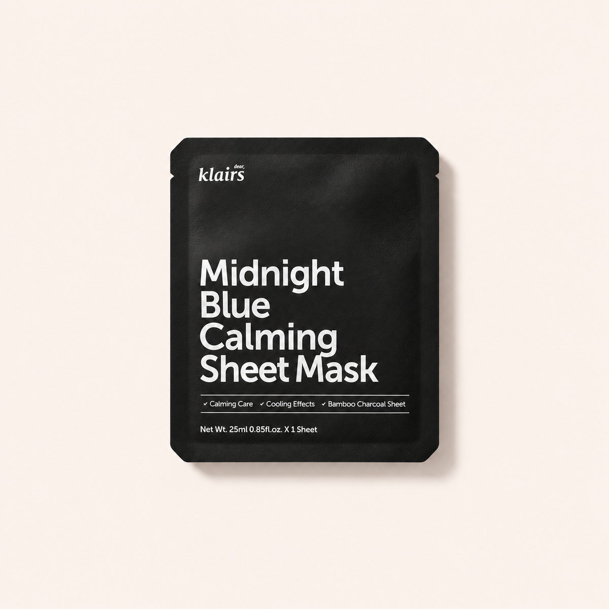 Dear, Klairs Midnight Blue Calming Sheet Mask 25 ml – pleťová maska – MrRizz