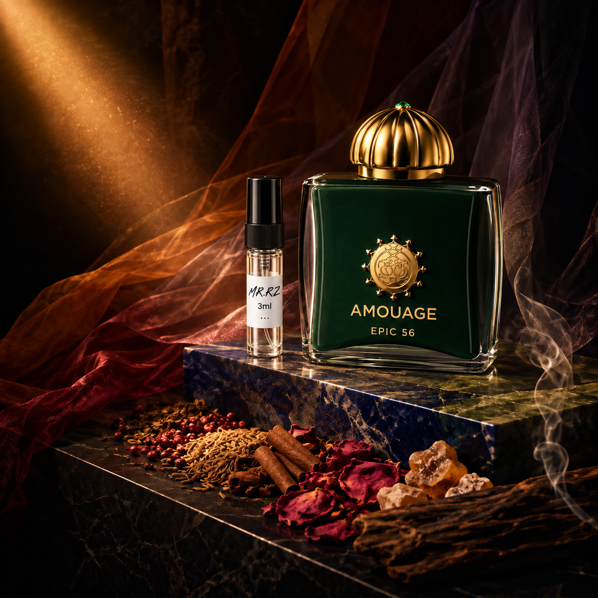 Původní prostředí s lahvičkou vzorku MrRizz