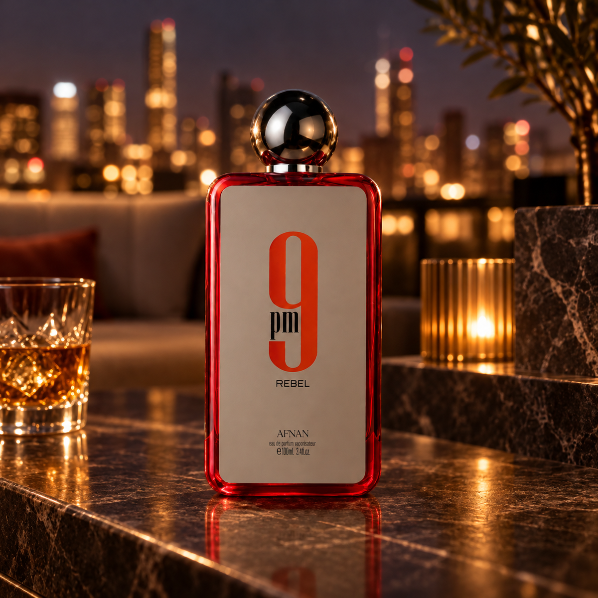 Afnan 9pm Rebel EDP 100 ml – produkt v prostředí