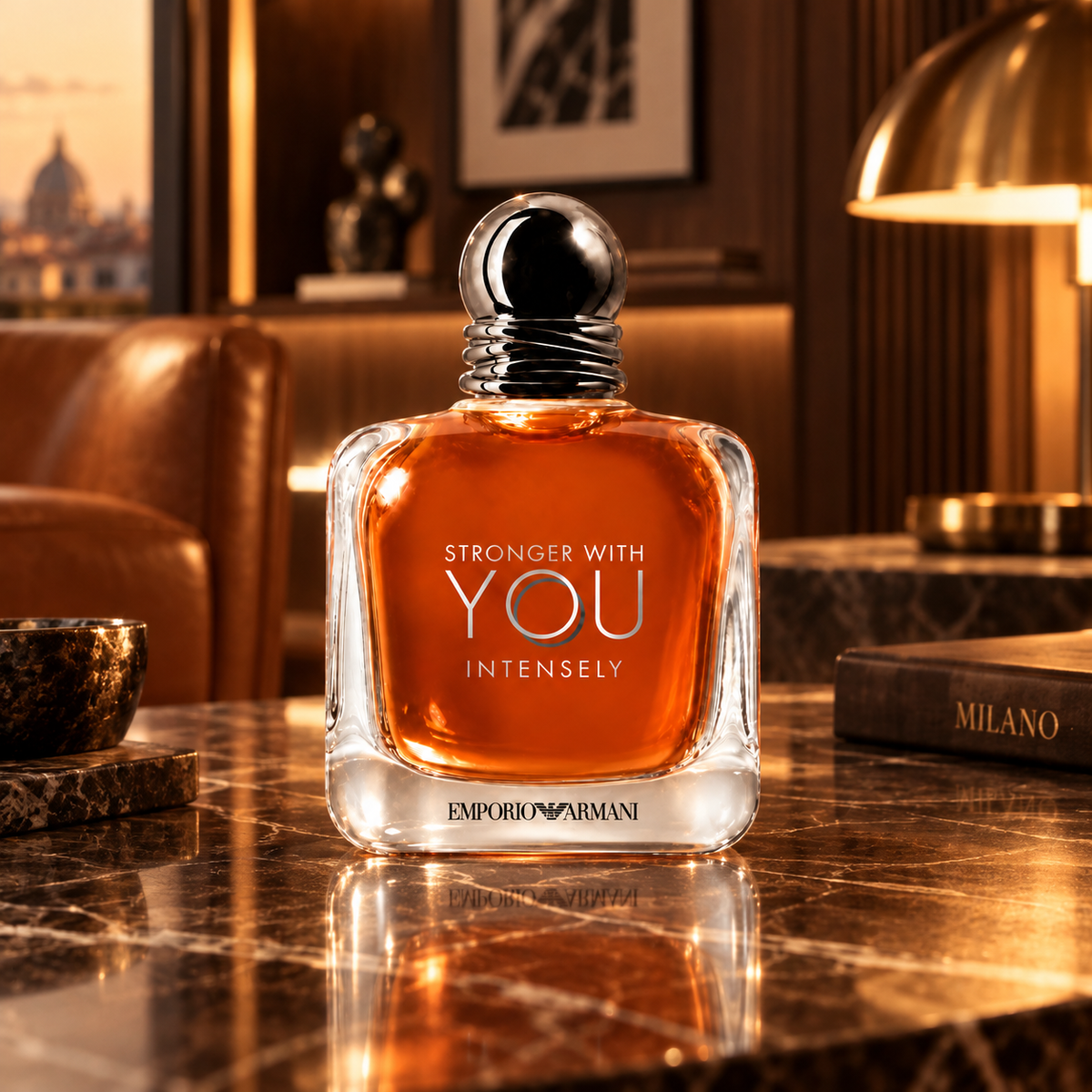 Emporio Armani Stronger With You Intensely – produkt v prostředí