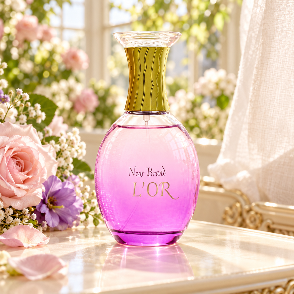 New Brand Parfums L'Or EDP 100 ml – produkt v prostředí