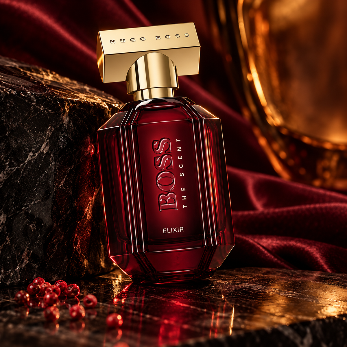HUGO BOSS Boss The Scent Elixir EDP 50 ml – produkt v prostředí