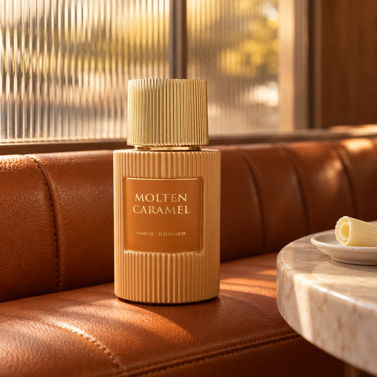 Paris Corner Molten Caramel EDP 100 ml – produkt v prostředí