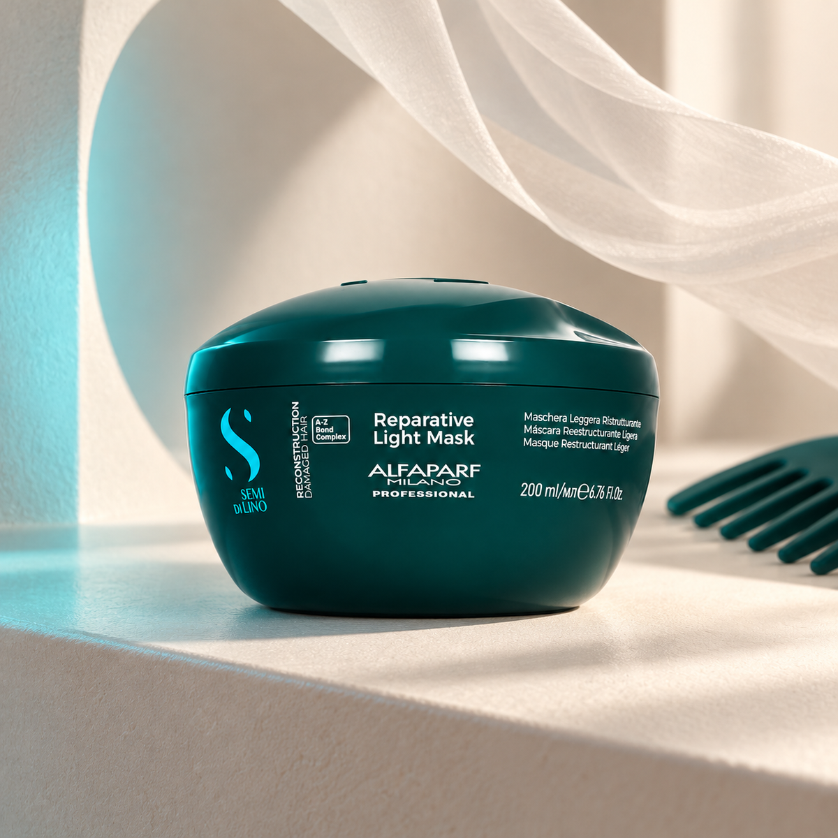 ALFAPARF MILANO Semi Di Lino Reconstruction Reparative Light Mask 200 ml – produktová scéna – MrRizz