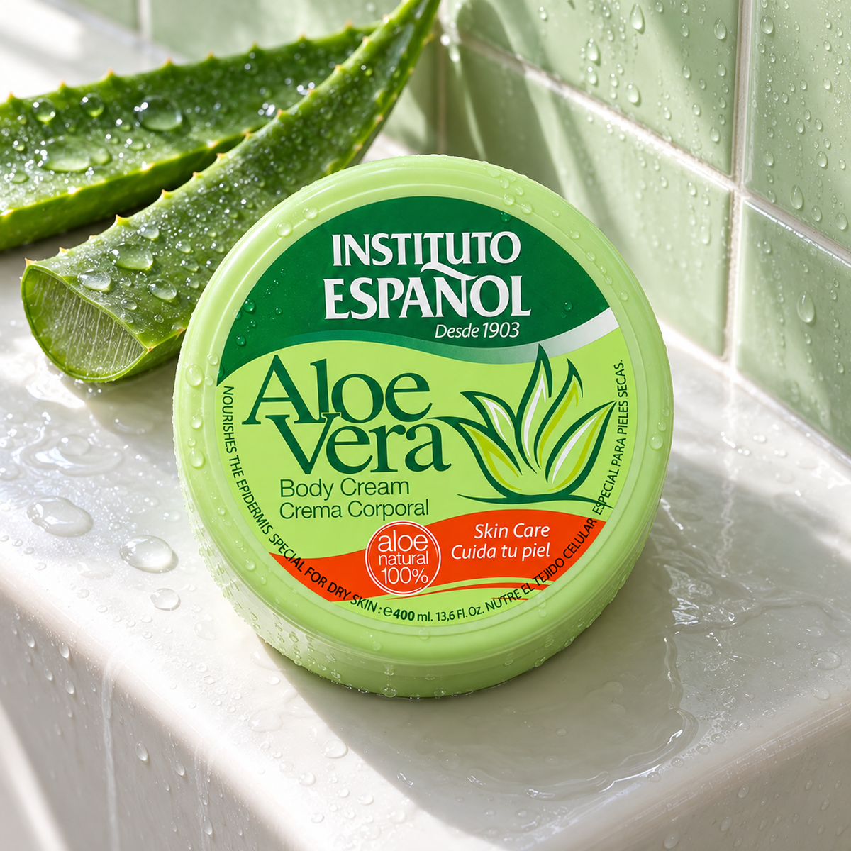 Instituto Espanol Aloe Vera Body Cream 400 ml – produktová scéna – MrRizz