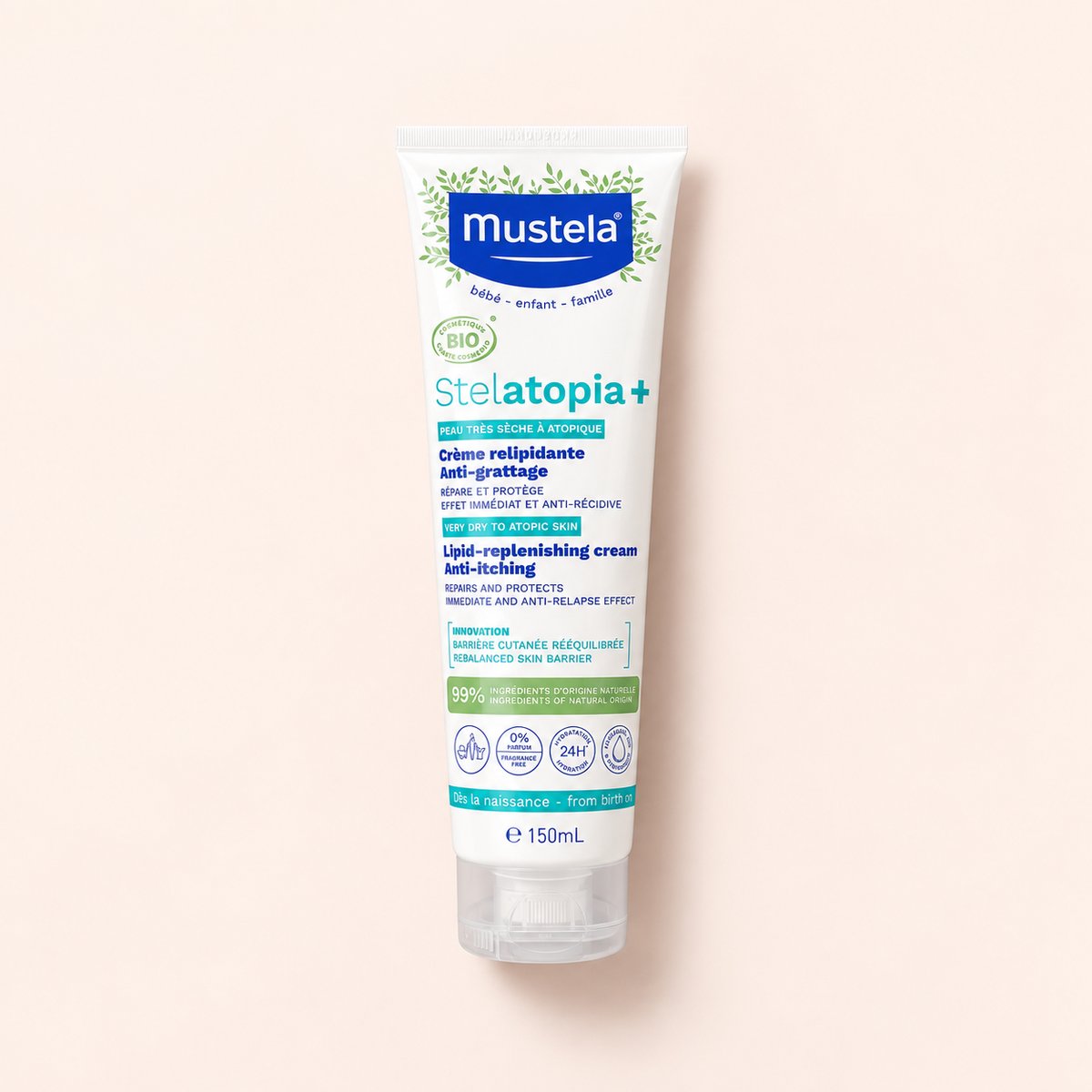 Mustela Bébé Stelatopia Lipid-Replenishing Cream Anti-Itching 150 ml
