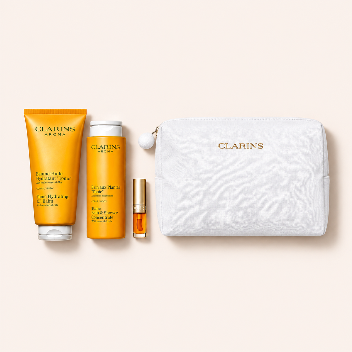 Clarins Aroma Self-Care Essentials dárková sada s kosmetickou taštičkou – MrRizz