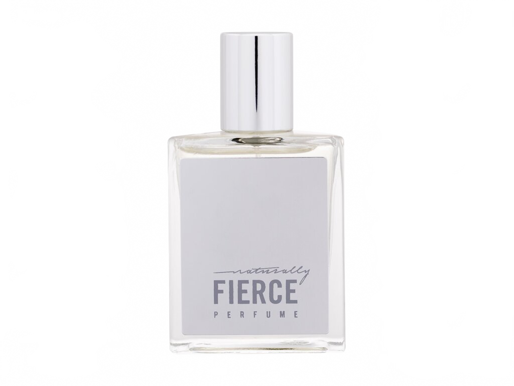 Flakon Abercrombie & Fitch Naturally Fierce EDP 30 ml na béžovém pozadí – MrRizz