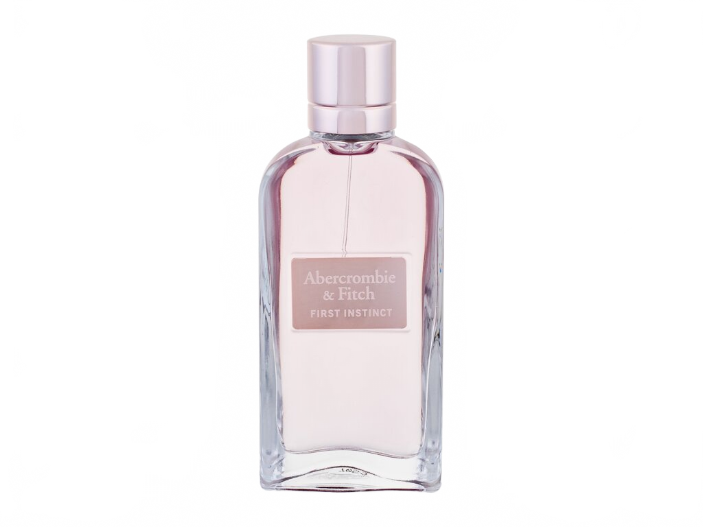 Flakon Abercrombie & Fitch First Instinct EDP 50 ml na béžovém pozadí – MrRizz