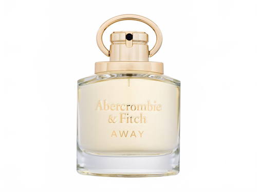 Flakon Abercrombie & Fitch Away EDP 100 ml na béžovém pozadí – MrRizz