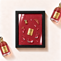 Parfemovy obraz Guerlain Aqua Allegoria Florabloom Forte v cernem ramu - ilustracni fotografie