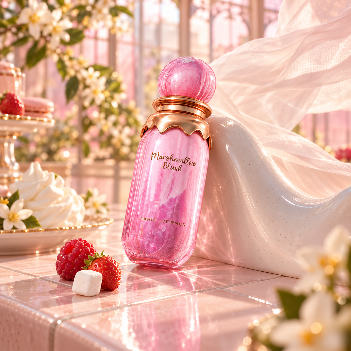 Paris Corner Marshmallow Blush – doprovodná fotografie parfému v prostředí