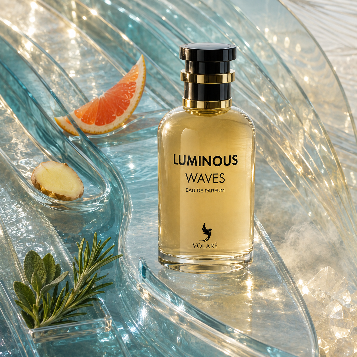 Volare Luminous Waves mezi skleněnými vlnami s grapefruitem, zázvorem a bylinkami – MrRizz