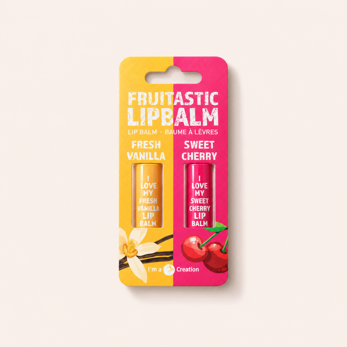 2K Fruitastic Fresh Vanilla & Sweet Cherry dárková sada balzámů na rty 2×4,2 g – titulní fotografie MrRizz