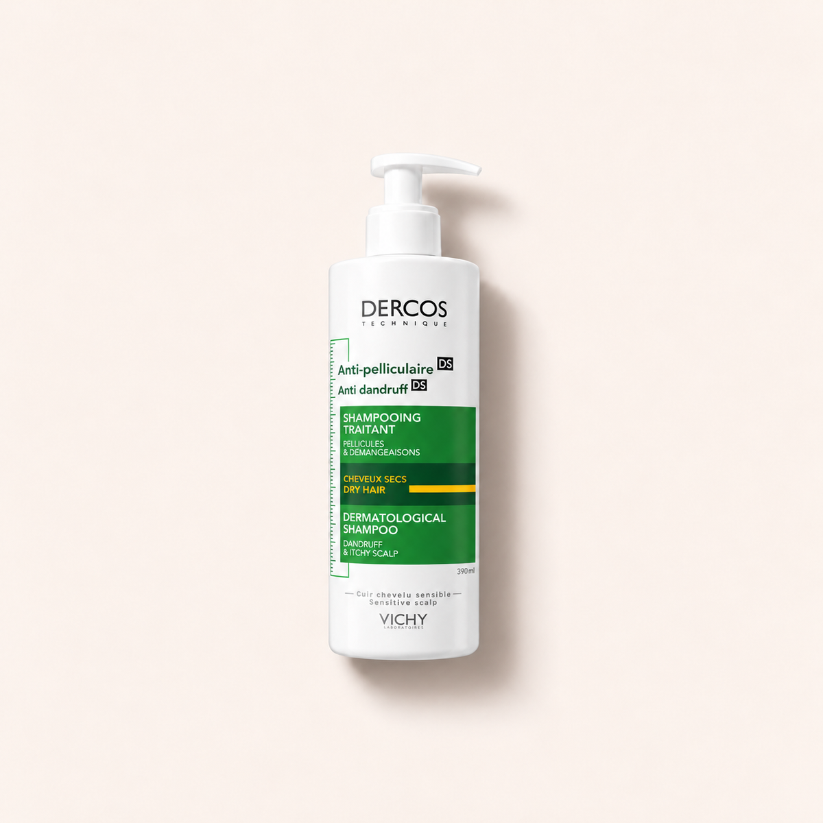 Vichy Dercos Anti-Dandruff šampon proti lupům pro suché vlasy 390 ml s pumpou – MrRizz