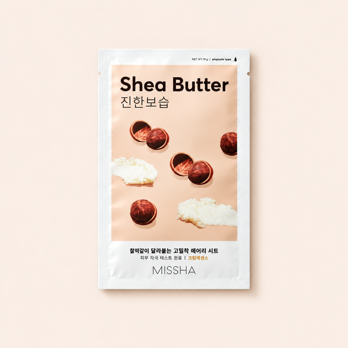 Produktová fotografie Missha Airy Fit Sheet Mask Shea Butter – plátýnková maska – MrRizz