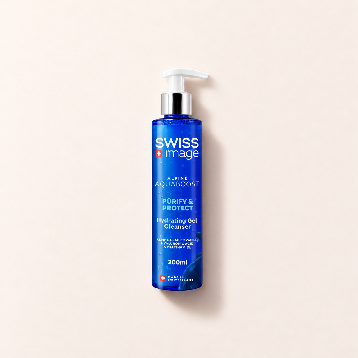 Produktová fotografie čisticího gelu Swiss Image Alpine Aquaboost Purify & Protect 200 ml – MrRizz