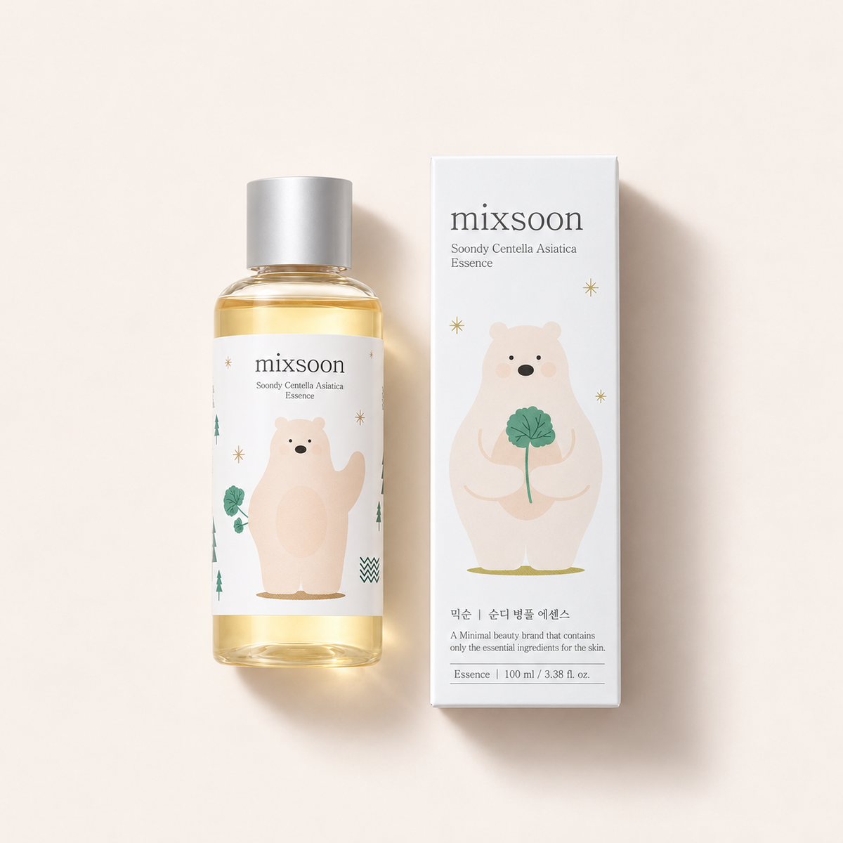 Mixsoon Centella Asiatica Soondy Essence 100 ml – produkt s obalem – MrRizz