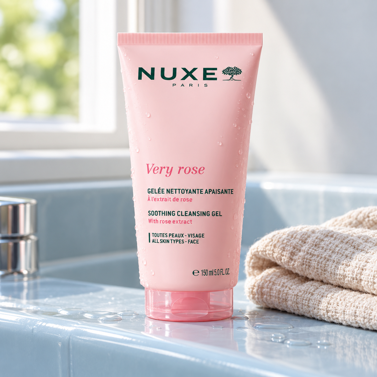 NUXE Very Rose Soothing Cleansing Gel 150 ml – atmosférická fotografie – MrRizz