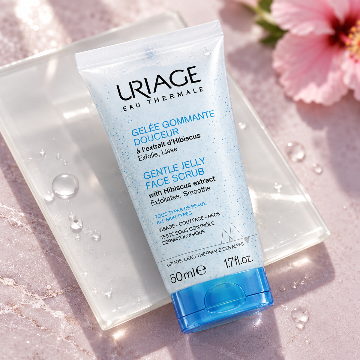 Uriage Gentle Jelly Face Scrub 50 ml – atmosférická fotografie – MrRizz