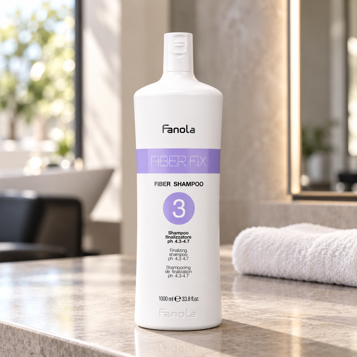 Fanola Fiber Fix Fiber Shampoo 1000 ml – atmosférická fotografie – MrRizz