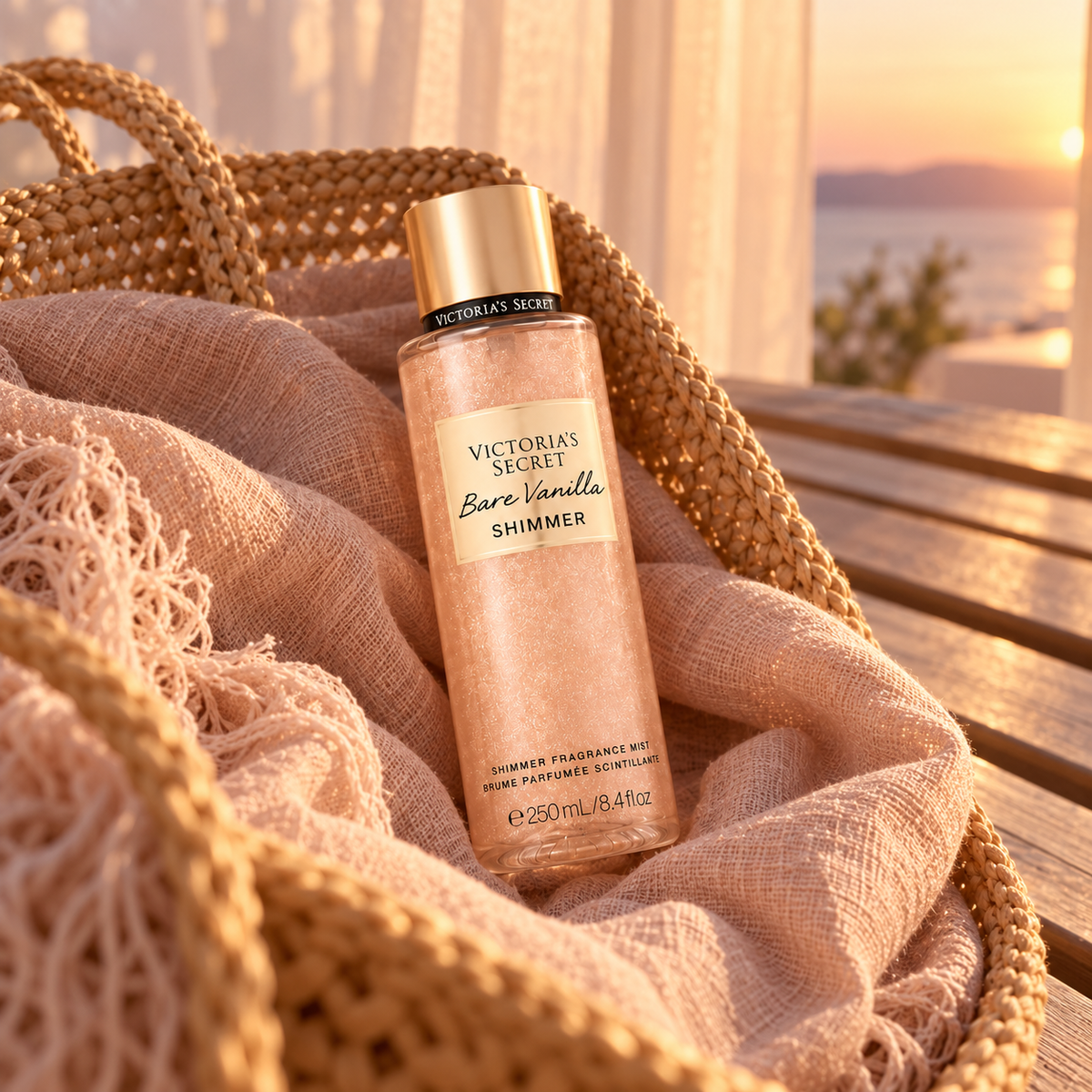 Victoria´s Secret Bare Vanilla Shimmer Tělový sprej 250 ml – atmosférická fotografie – MrRizz