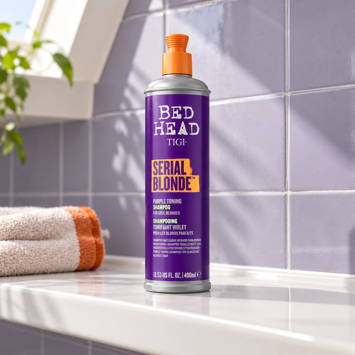 Tigi Bed Head Serial Blonde Purple Toning 400 ml – atmosférická fotografie – MrRizz