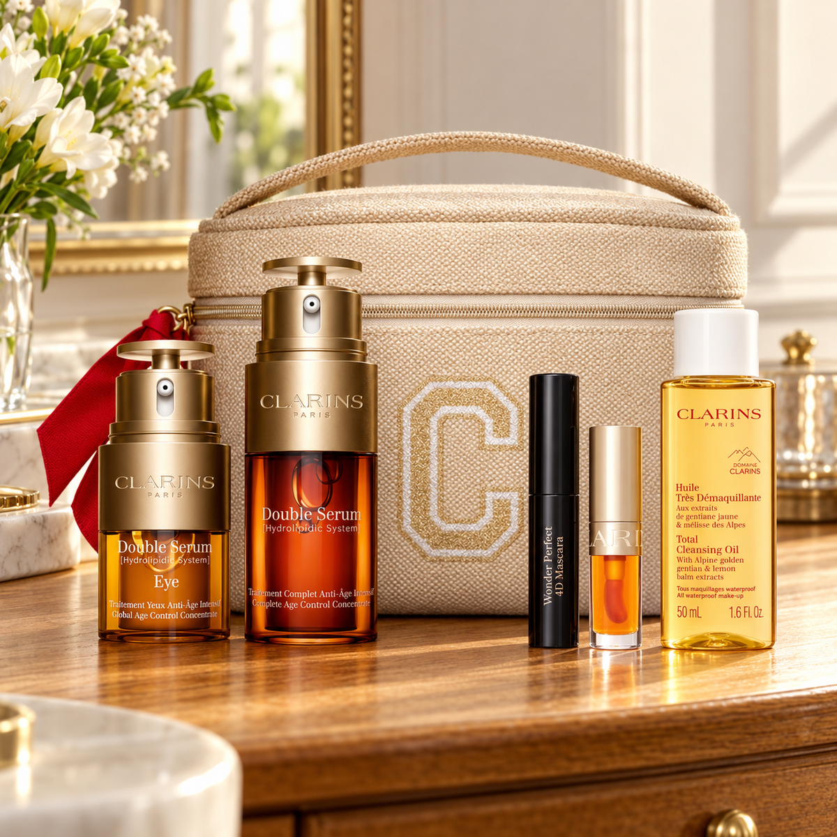 Clarins Double Serum Iconic Collection 30 ml – atmosférická fotografie – MrRizz