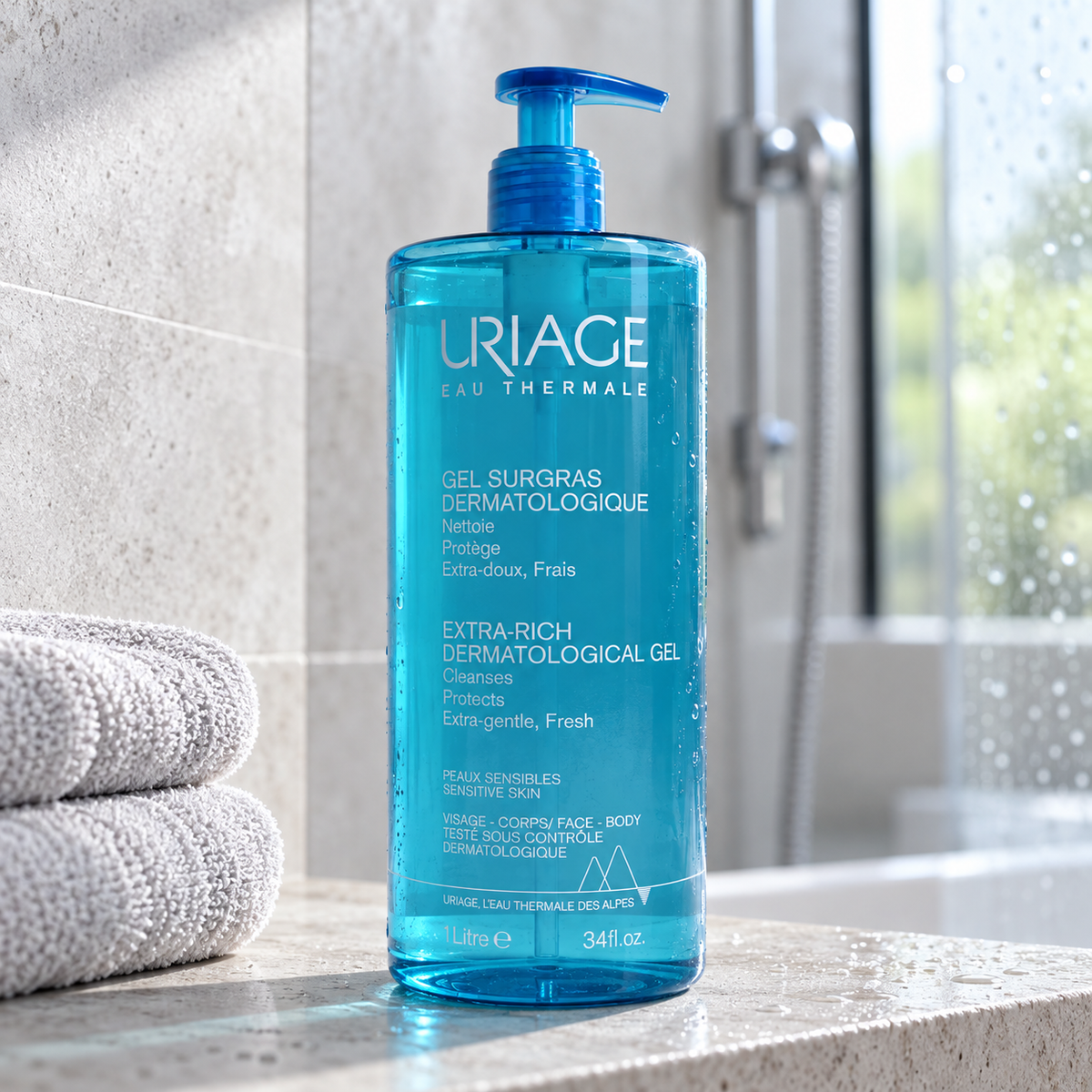 Uriage Dermatological Extra-Rich Gel 1000 ml – atmosférická fotografie – MrRizz