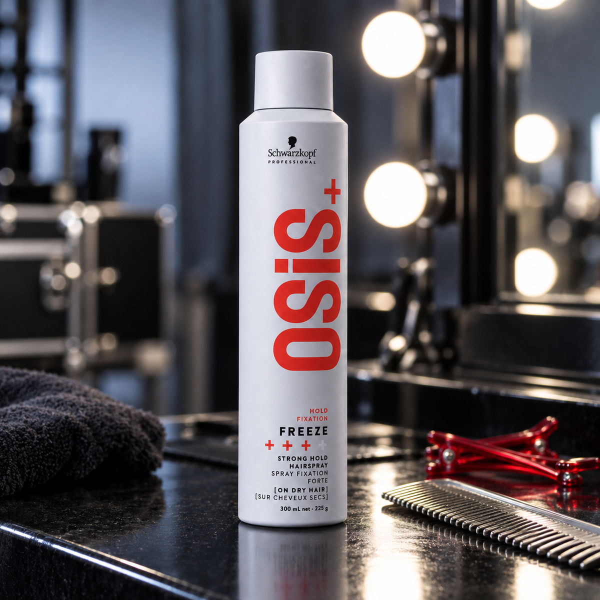 Schwarzkopf Professional Osis+ Freeze Strong Hold Hairspray 300 ml – atmosférická fotografie – MrRizz