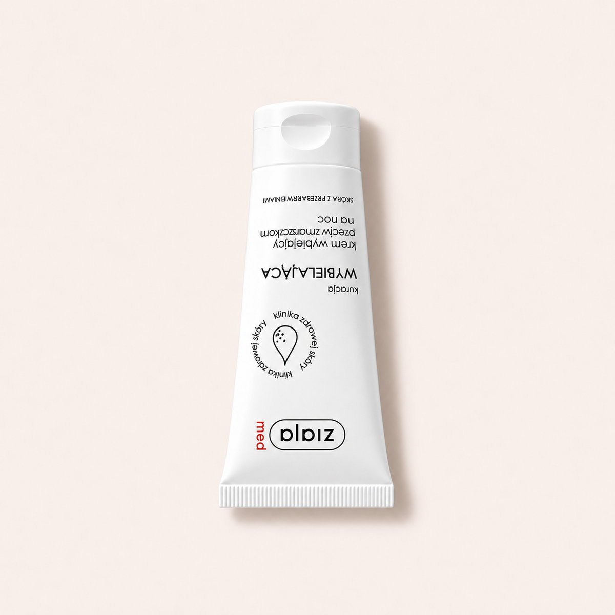 Ziaja Med Whitening Anti-Wrinkle noční pleťový krém 50 ml na béžovém pozadí – MrRizz